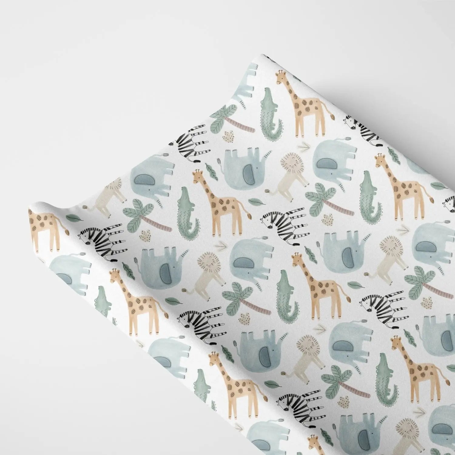 Norani Baby Norani Baby Organic Changing Pad Cover Safari Animal Print Soft Skin Friendly Nursery Essential - 