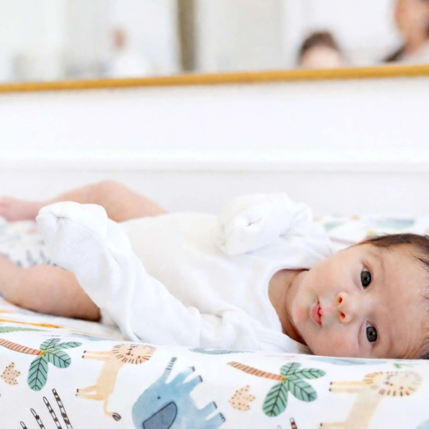 Norani Baby Norani Baby Organic Changing Pad Cover Safari Animal Print Soft Skin Friendly Nursery Essential - 