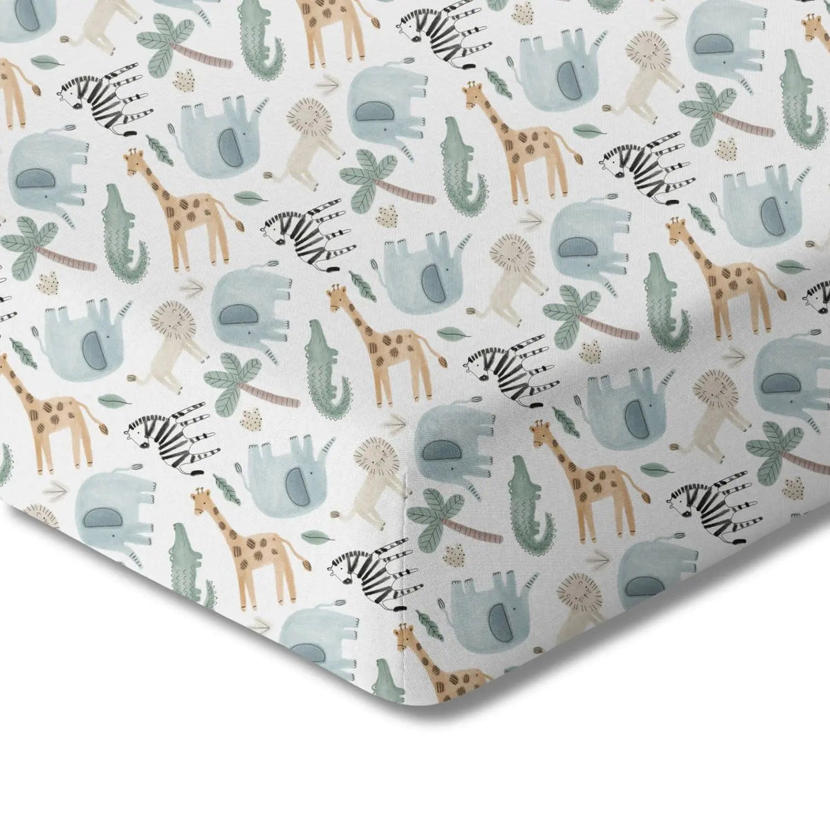 Norani Baby Norani Baby Organic Crib Sheet Safari Animals GOTS Certified - 