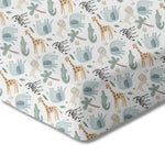 Norani Baby Norani Baby Organic Crib Sheet Safari Animals GOTS Certified - 