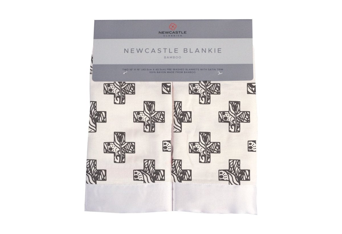 Newcastle Classics Nordic Stamp Bamboo Muslin Security Blankie Two Pack for Newborns - 