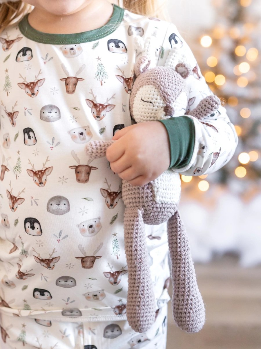 Little Joy Co. North Pole Pals 2pc Bamboo Pajamas Set For Kids Cozy - Everetts Place Boutique - 