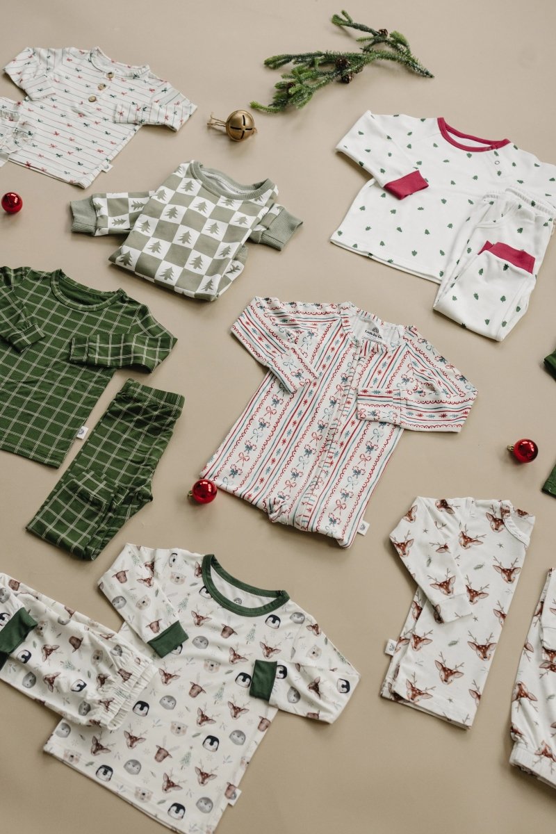 Little Joy Co. North Pole Pals 2pc Bamboo Pajamas Set For Kids Cozy - Everetts Place Boutique - 