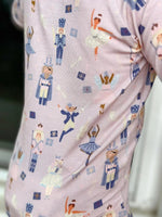 Little Joy Co. Nutcracker Print Bamboo Zippy Romper *Newborn left - 