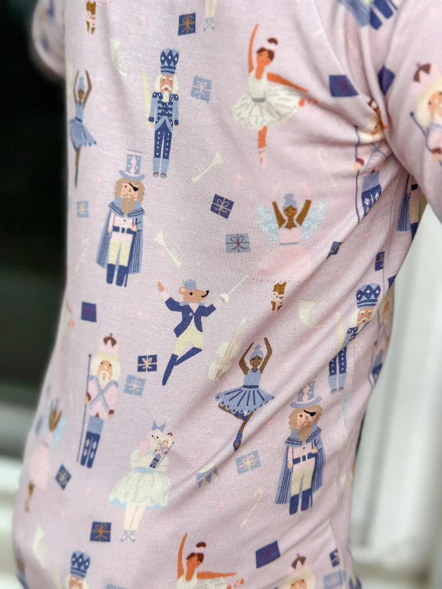 Little Joy Co. Nutcracker Print Bamboo Zippy Romper *Newborn left - 