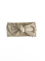 Little Mae & Co Oat Beige Baby Girl Bow HeadwrapEveretts Place