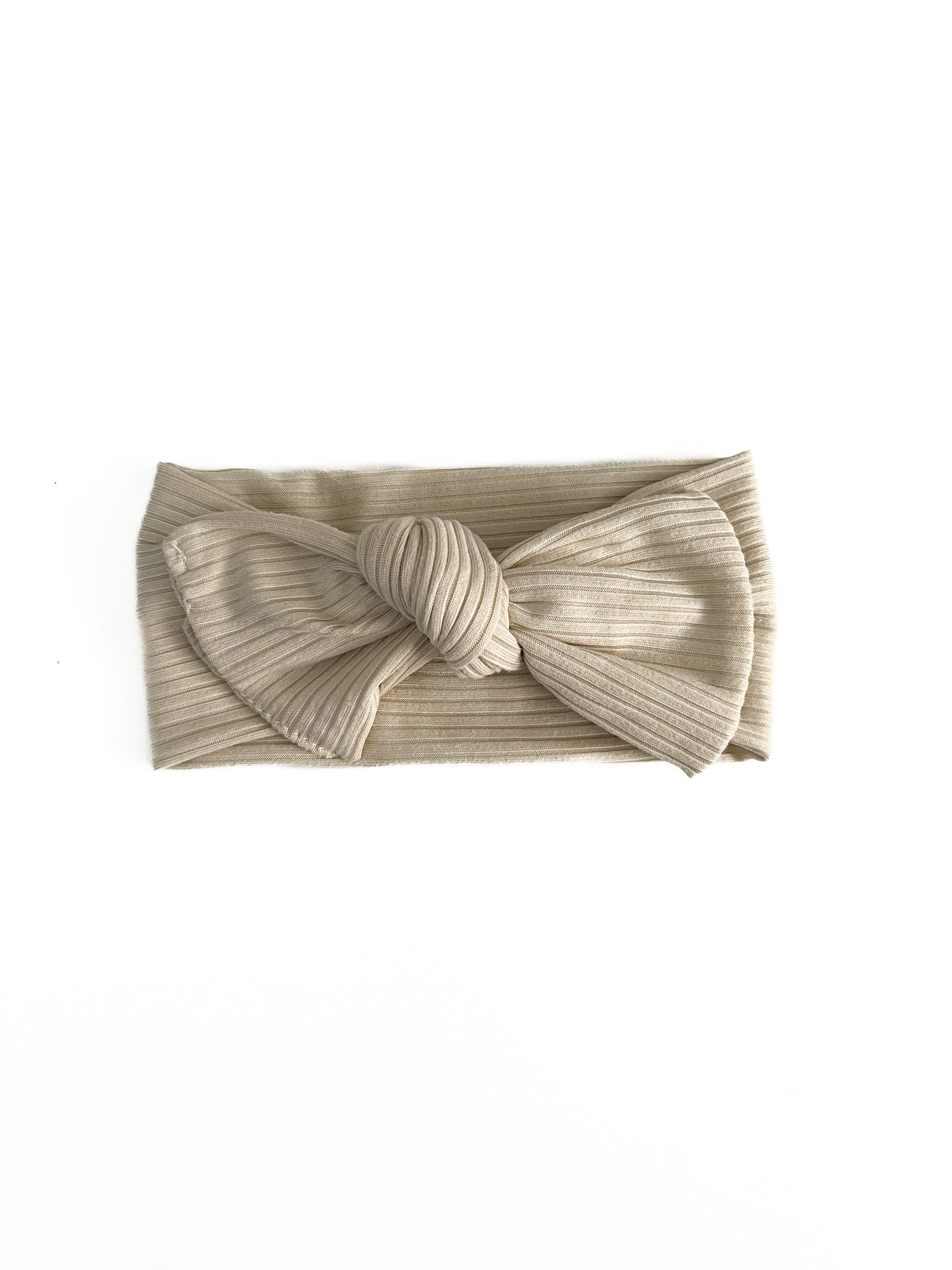 Little Mae & Co Oat Beige Baby Girl Bow HeadwrapEveretts Place