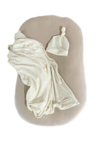 Little Mae & Co Oat Ribbed Baby Lounger Cover For Snuggle Me Lounger - Everetts Place Boutique - 