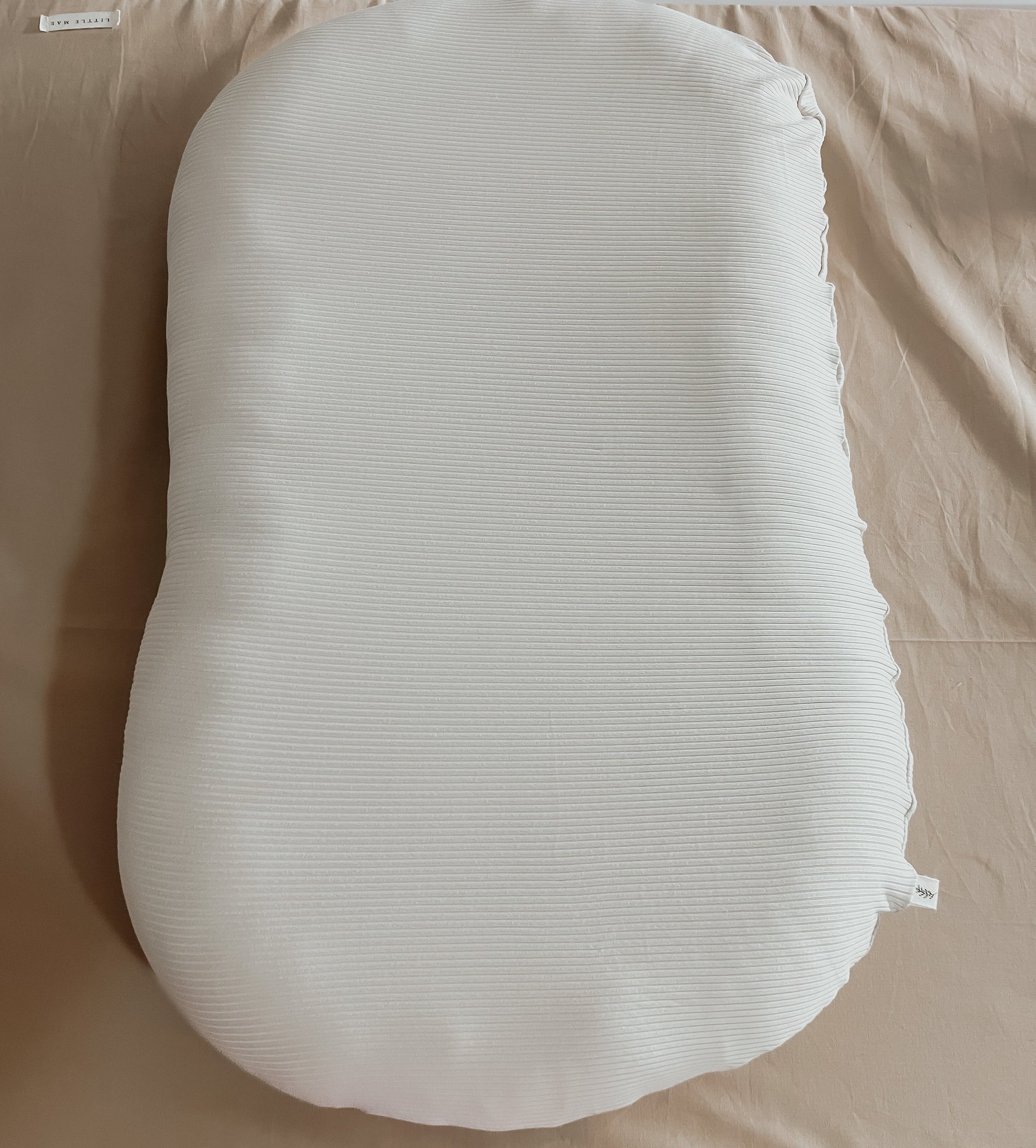 Little Mae & Co Oat Ribbed Baby Lounger CoverEveretts Place