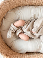 Little Mae & Co Oat Ribbed Baby Lounger CoverEveretts Place