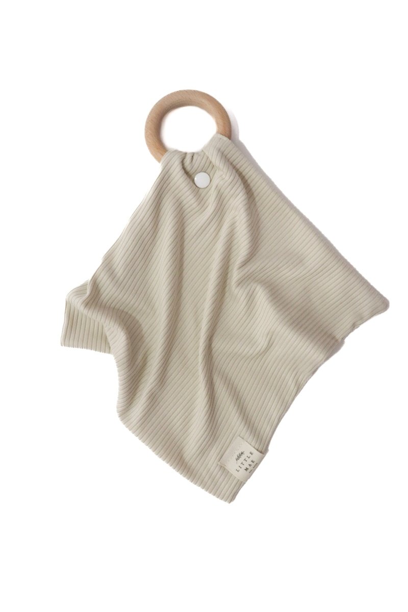 Little Mae & Co Oat Ribbed Gift Box Swaddle And Knotted Hat For Newborn - Everetts Place Boutique - 