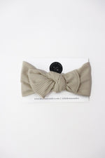 Little Mae & Co Oat Ribbed Gift Box Swaddle And Knotted Hat For Newborn - Everetts Place Boutique - 