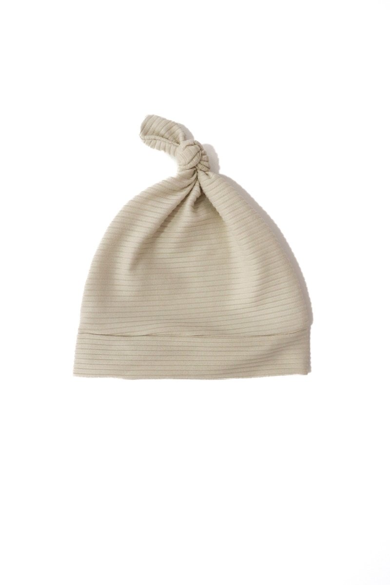 Little Mae & Co Oat Ribbed Gift Box Swaddle And Knotted Hat For Newborn - Everetts Place Boutique - 