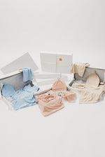 Little Mae & Co Oat Ribbed Gift Box Swaddle And Knotted Hat For Newborn - Everetts Place Boutique - 