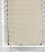 Little Mae & Co Oat Ribbed Knit Crib Sheet Fits Standard 52x28 Mattress - Everetts Place Boutique - 