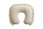 Little Mae & Co Oat Ribbed Ruffle Nursing Pillow Cover - 