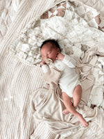 Little Mae & Co Oat Ribbed Stretch SwaddleEveretts Place