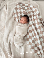 Little Mae & Co Oat Ribbed Stretch SwaddleEveretts Place