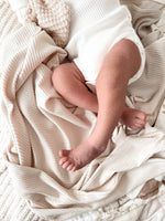 Little Mae & Co Oat Ribbed Stretch SwaddleEveretts Place