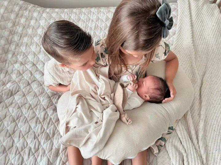 Little Mae & Co Oat Ribbed Stretch Swaddle - 