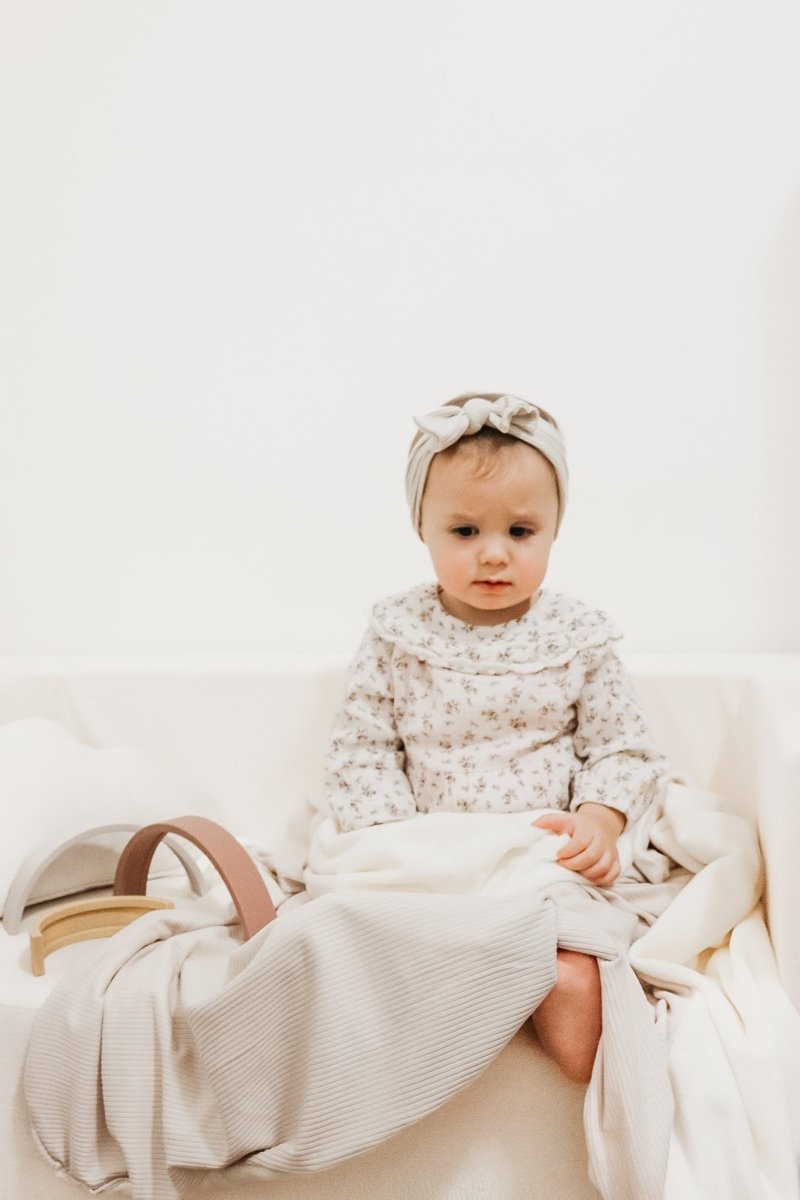 Little Mae & Co Oat Ribbed Toddler Blanket Cozy Crib and Stroller Essential - Everetts Place Boutique - 