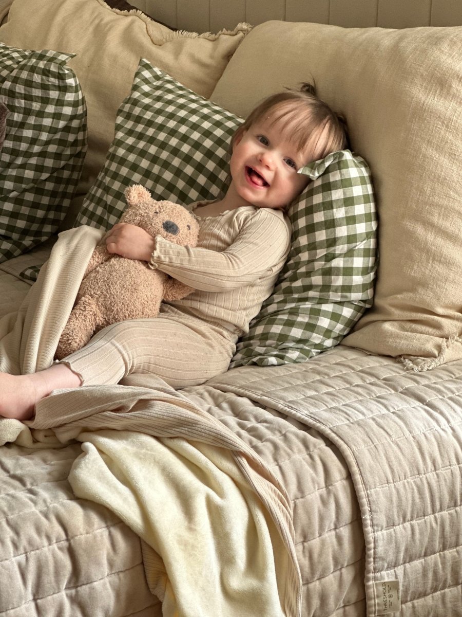 Little Mae & Co Oat Ribbed Toddler Blanket Cozy Crib and Stroller Essential - Everetts Place Boutique - 