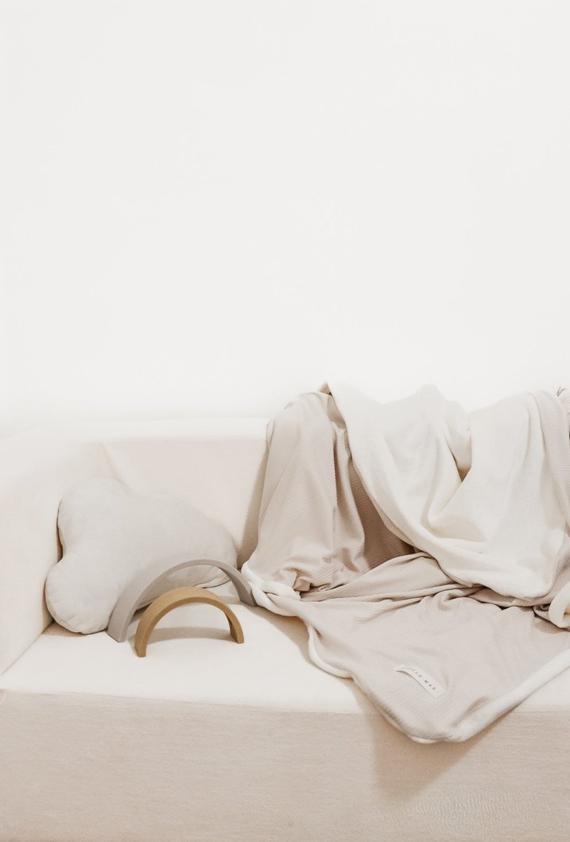 Little Mae & Co Oat Ribbed Toddler Blanket Cozy Crib and Stroller Essential - Everetts Place Boutique - 