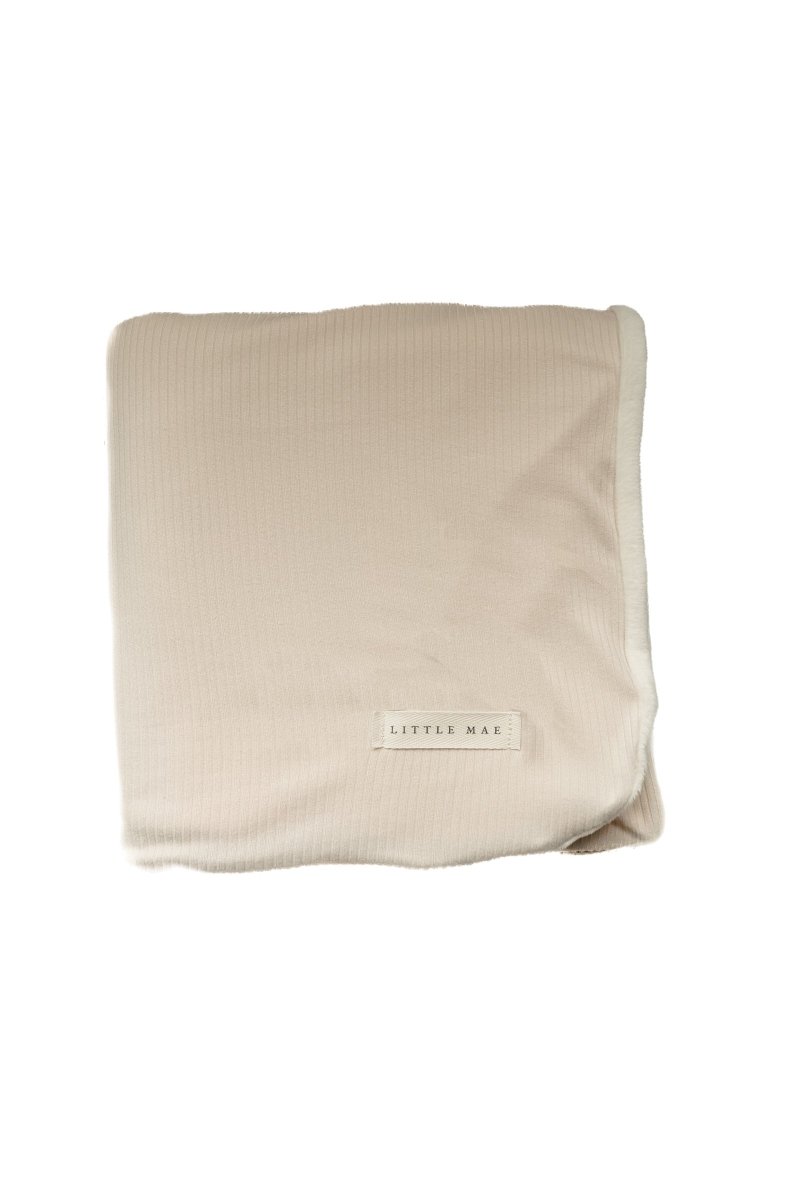 Little Mae & Co Oat Ribbed Toddler Blanket Cozy Crib and Stroller Essential - Everetts Place Boutique - 