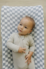 Mebie Baby Oatmeal Bamboo Footed Zipper - 