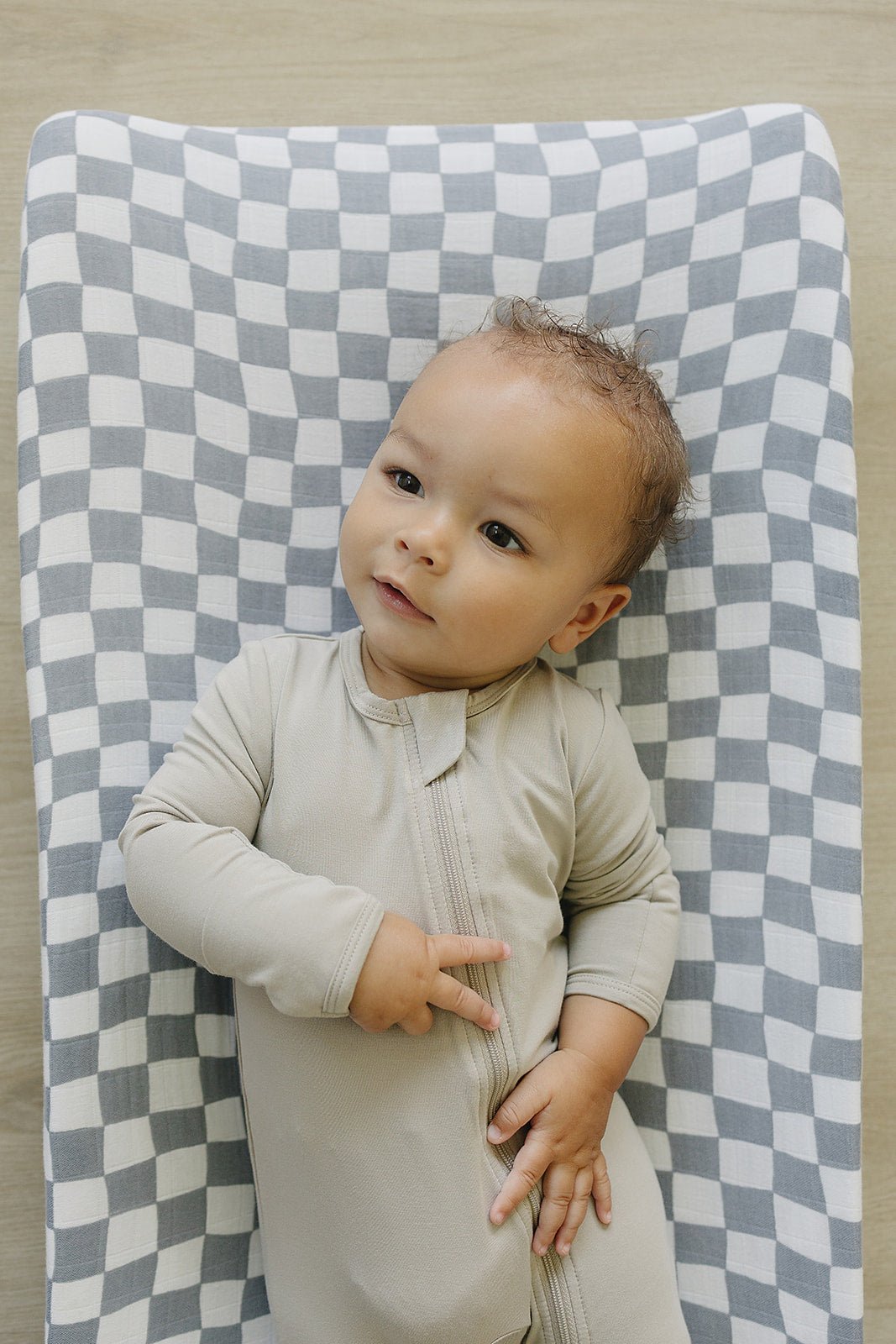 Mebie Baby Oatmeal Bamboo Footed Zipper - 