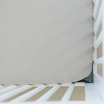 Oatmeal Bamboo Stretch Crib Sheet - Linens, Textile, Furniture, Bed, Cushion | Everetts Place