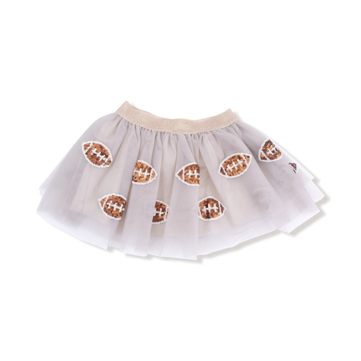 Angel Dear Oatmeal Football Tutu Skirt With Sparkly Sequin Appliques - Everetts Place Boutique - 