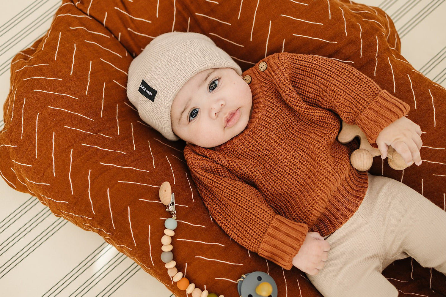 Mebie Baby Oatmeal Mebie Baby Beanie - 