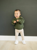 Mebie Baby Oatmeal Organic Cotton Baby Leggings Elastic Waist - 