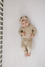 Mebie Baby Oatmeal Organic Cotton Baby Leggings Elastic Waist - 