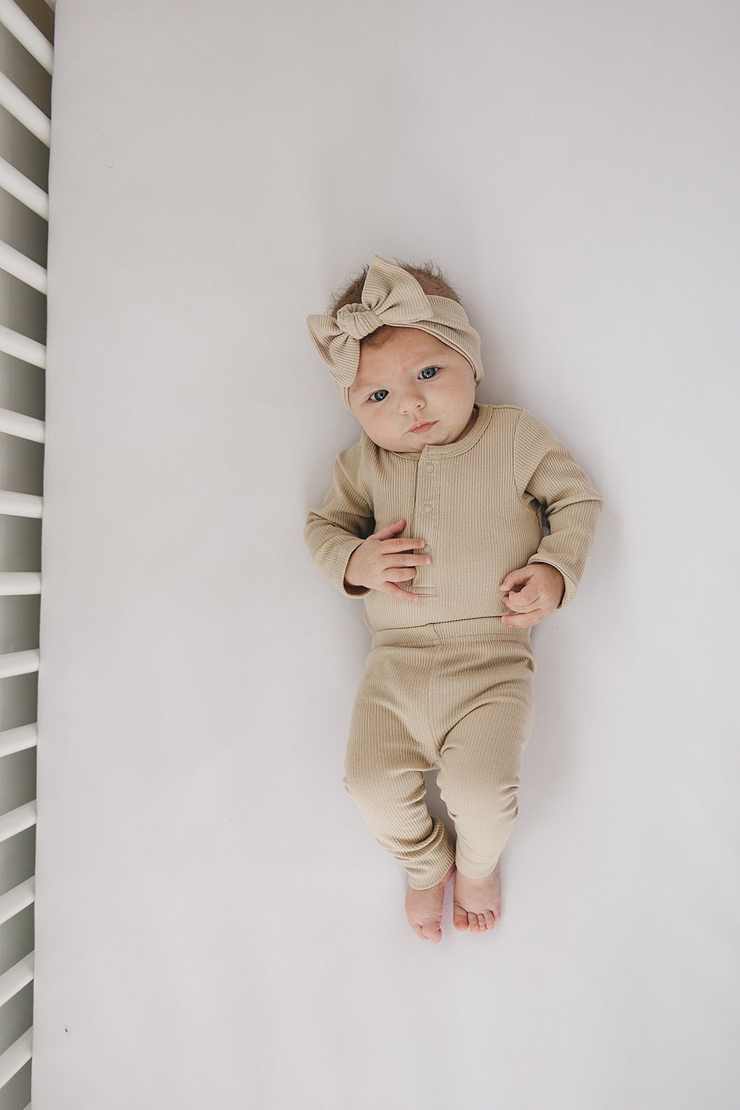 Mebie Baby Oatmeal Organic Cotton Baby Leggings Elastic Waist - 