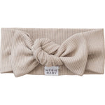 Mebie Baby Oatmeal Organic Cotton Ribbed Head Wrap - 