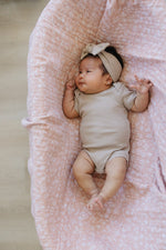 Mebie Baby Oatmeal Organic Cotton Ribbed Head Wrap - 