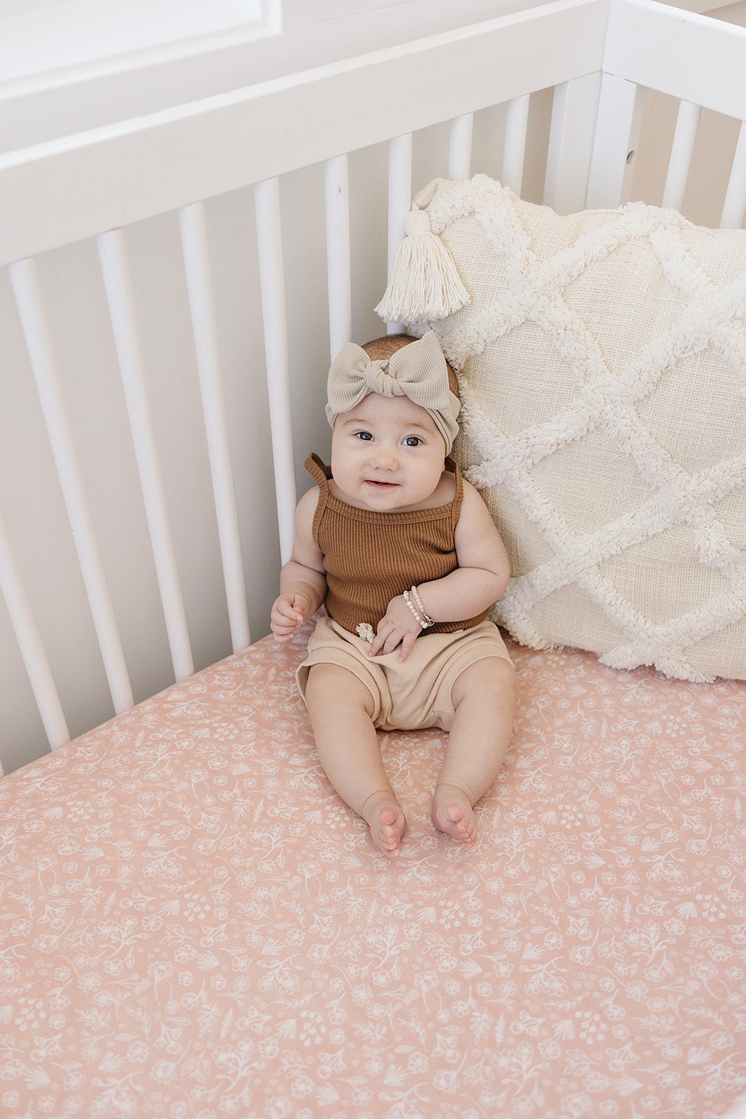 Mebie Baby Oatmeal Organic Cotton Ribbed Head Wrap - 
