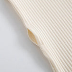 Luxie Charm Oatmeal Ribbed Zippered Baby Romper - 