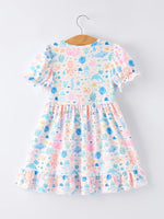 Rylee Faith Designs Ocean Animal Print Girl Ruffle Dress - 
