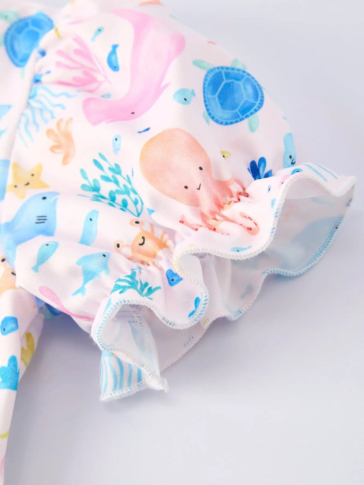 Rylee Faith Designs Ocean Animal Print Girl Ruffle Dress - 
