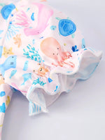 Rylee Faith Designs Ocean Animal Print Girl Ruffle Dress - 
