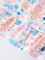 Rylee Faith Designs Ocean Animal Print Girl Ruffle Dress - 