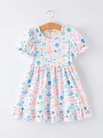 Rylee Faith Designs Ocean Animal Print Girl Ruffle Dress - 