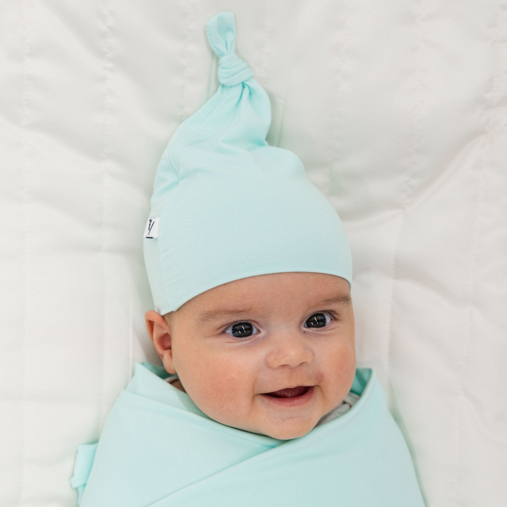Bam & Stitch Ocean Breeze Bamboo Baby Hat | Soft Mint Green Beanie - 