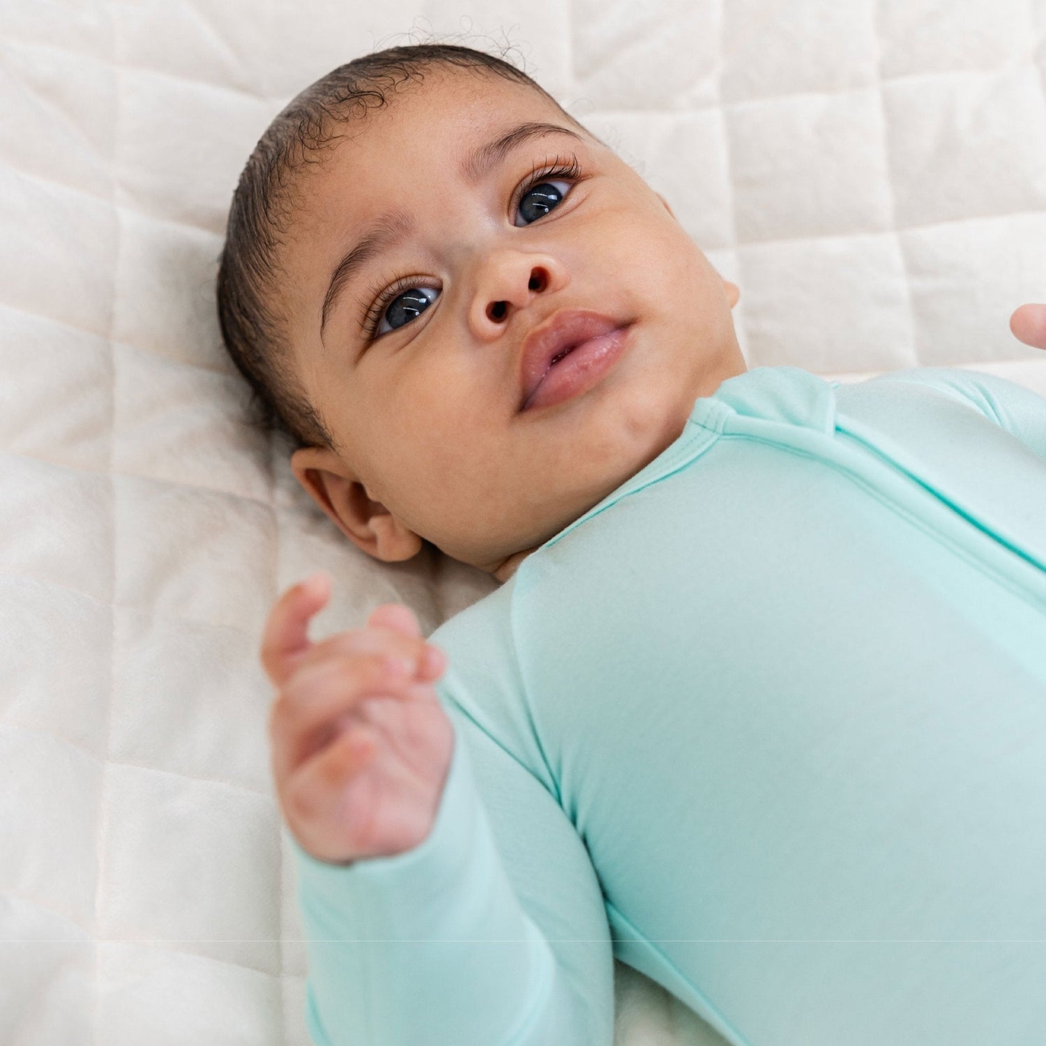 Bam & Stitch Ocean Breeze Bamboo Convertible Romper | Mint Green Zipper Sleeper - 