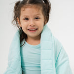 Bam & Stitch Ocean Breeze Bamboo Kids Blanket | Mint Green Quilt - 