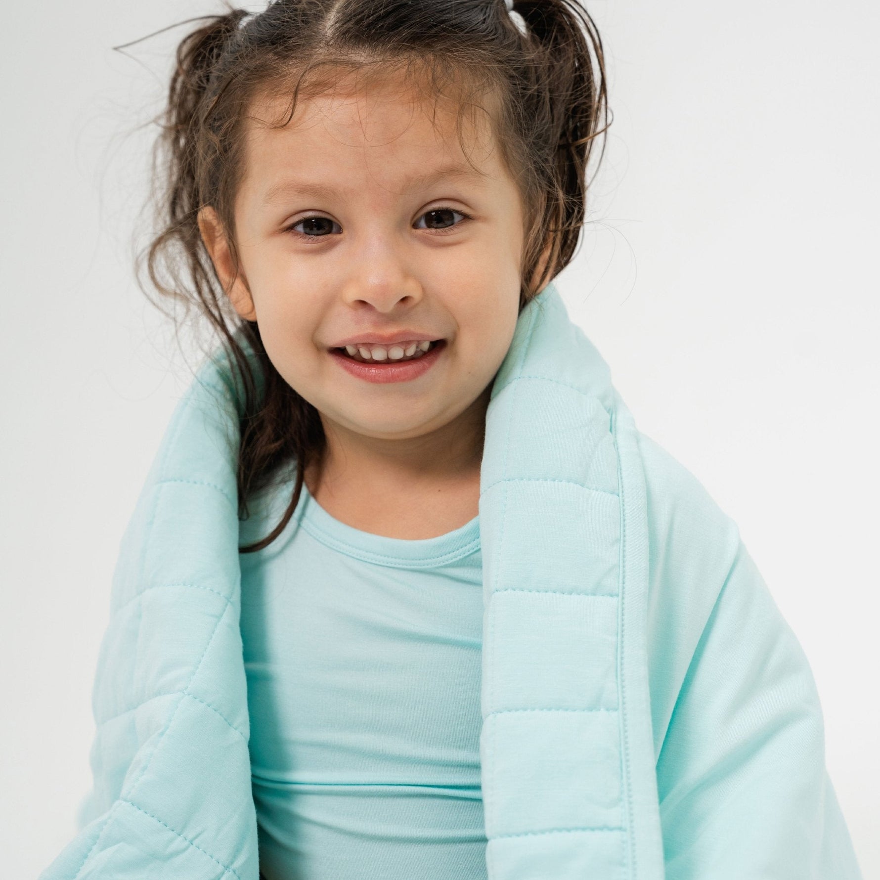 Bam & Stitch Ocean Breeze Bamboo Kids Blanket | Mint Green Quilt - 