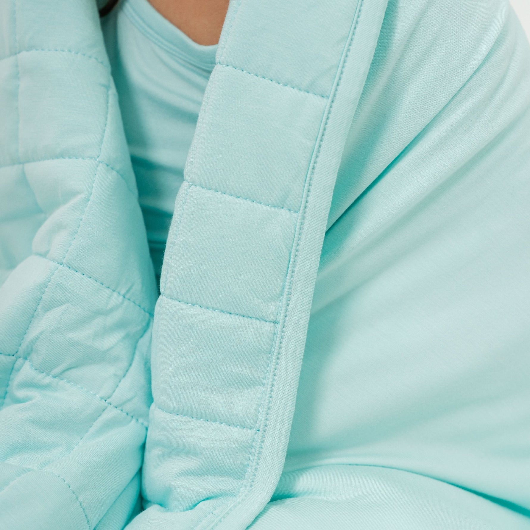 Bam & Stitch Ocean Breeze Bamboo Kids Blanket | Mint Green Quilt - 
